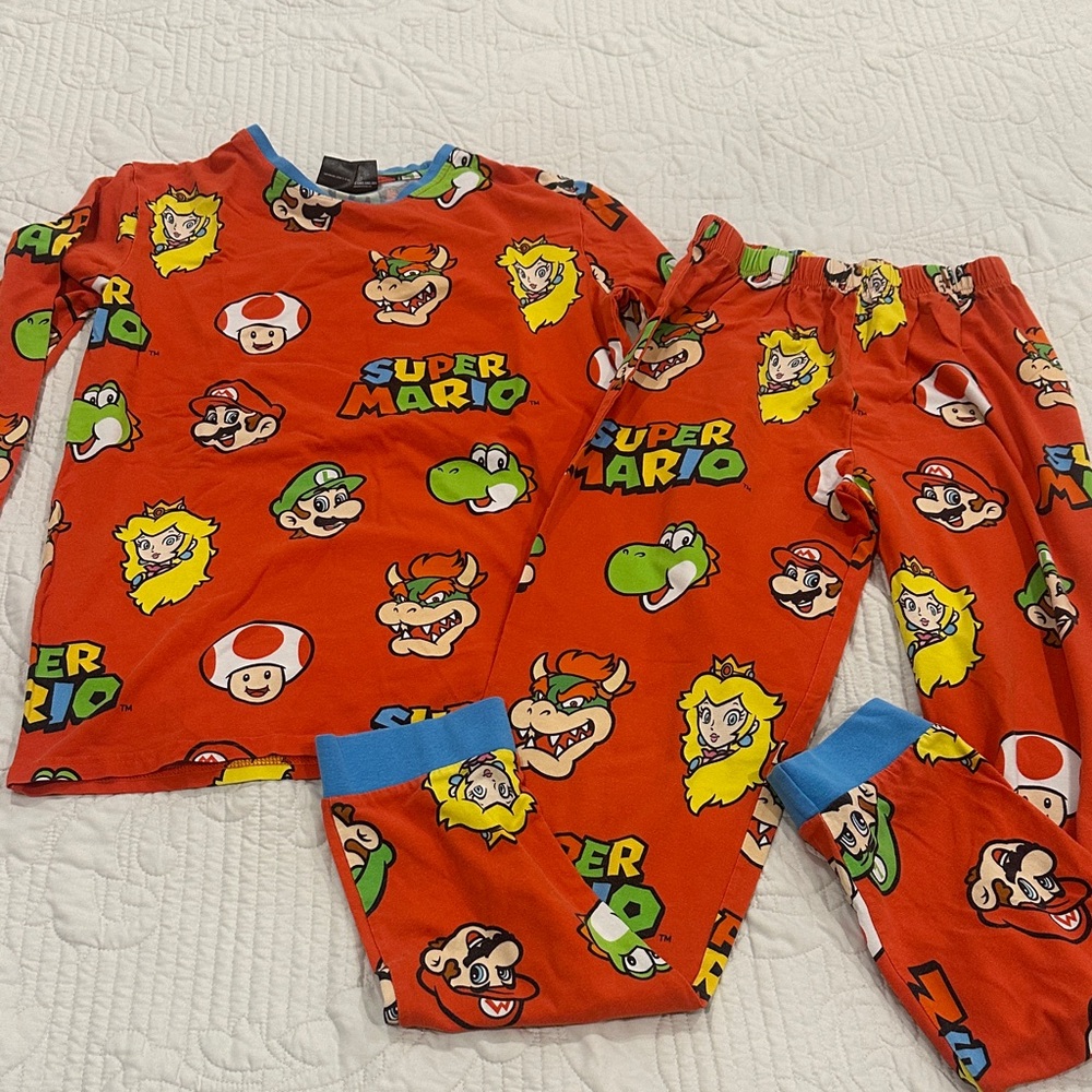 Super Mario Mens Pajamas - Red